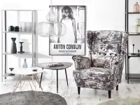 Komplet modnych stolików do salonu PENTA S i ROSIN XL - w aranżacji z fotelem MALMO
