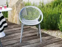 Produkt: Krzesło tarasowe boria szary tworzywo, podstawa szary