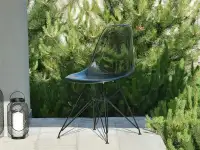 Produkt: Krzesło tarasowe mpc rod transparentny tworzywo, podstawa czarny