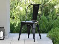 Produkt: Krzesło tarasowe alfredo 1 czarny metal, podstawa czarny