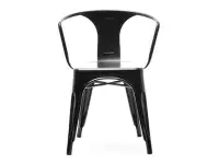 Stylowe krzesło z metalu na taras ALFREDO 2 czarne