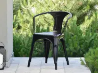 Produkt: Krzesło tarasowe alfredo 2 czarny metal, podstawa czarny