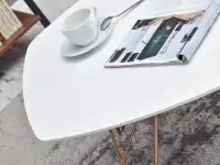 Komplet stolików PENTA XL BIAŁY-MIEDŹ + ROSIN S ORZECH