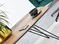 Stolik RUBIN ORZECH VINTGE na czarnej drucianej nodze - charakterystyczne detale