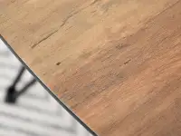 Stolik RUBIN ORZECH VINTGE na czarnej drucianej nodze - imitacja drewna