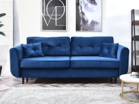 Sofa blink granatowy welur, podstawa czarny
