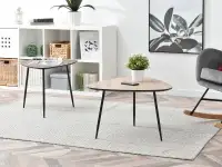 Komplet stolików ROSIN XL SONOMA+ROSIN S ORZECH VINTAGE w aranżacji