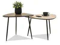 Komplet stolików ROSIN XL SONOMA+ROSIN S ORZECH VINTAGE