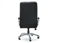 Komfortowy fotel biurowy BENON Z CZARNEJ SKÓRY EKO - tył