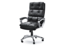 Produkt: Fotel biurowy benon czarny skóra ekologiczna, podstawa szary