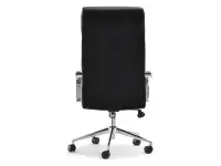 Fotel biurowy BOND BRĄZOWY ze skóry z ergonomicznym oparciem - tył