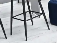 Eleganckie krzesło barowe z oparciem NEVA ZIELONE welurowe - metalow podstawa