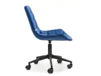Krzesło obrotowe do biurka ELIOR GRANAT welur i czarna noga - profil