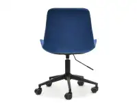 Krzesło obrotowe do biurka ELIOR GRANAT welur i czarna noga - tył