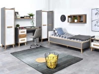 Meble do pokoju młodzieżowego SMART 2 z biukiem i łóżkiem - aranżacja