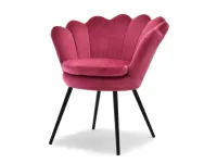 Produkt: fotel lazar różowy welur, podstawa czarny