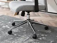 Fotel biurowy LERATO SZARY MELANŻ tapicerowany tkaniną - mobilna podstawa