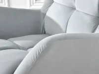 Fotel wypoczynkowy KIKORI SZARY tapicerowany welurem - detale