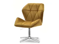 Produkt: Fotel velo złoty welur, podstawa chrom