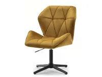 Produkt: Fotel velo złoty welur, podstawa czarny