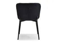 Czarne krzesło KIRK - CZARNE NOGI - tył