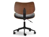 Drewniane krzesło do biurka BRUNO ORZECH - CZARNY