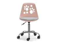 Produkt: Fotel biurowy foot różowy-szary skóra ekologiczna, podstawa szary