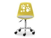 Produkt: Fotel biurowy foot żółty-szary skóra ekologiczna, podstawa chrom