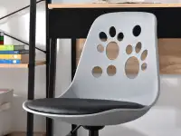 Fotel obrotowy dla dzieci FOOT SZARO-CZARNY do biurka - nowoczesna forma