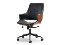 Produkt: Fotel biurowy oscar orzech-czarny skóra ekologiczna antic, podstawa czarny