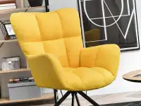 Fotel wypoczynkowy KIRA ŻÓŁTY z obracanym siedziskiem - nowoczesna forma