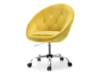 Produkt: Fotel lounge 4 żółty welur, podstawa chrom