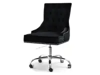 Produkt: Fotel soria czarny welur, podstawa chrom