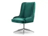 Produkt: Fotel bilbao zielony welur, podstawa chrom