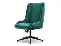 Produkt: Fotel bilbao zielony welur, podstawa czarny