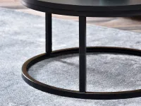 Niewielki stolik kawowy KODIA S CZARNY do salonu - designerska podstawa