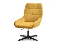 Produkt: Fotel diego żółty welur, podstawa czarny