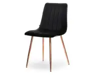 Produkt: Krzesło megan czarny welur, podstawa miedź