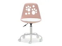 Produkt: Fotel biurowy foot różowy-biały skóra ekologiczna, podstawa biały