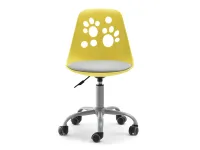 Produkt: Fotel biurowy foot żółty-szary skóra ekologiczna, podstawa szary