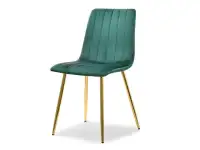 Produkt: Krzesło megan zielony welur, podstawa złoty
