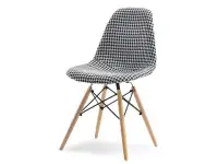 Produkt: Krzesło mpc wood tap pepitka-biały tkanina, podstawa buk