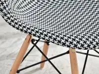 Krzesło tapicerowane MPC WOOD TAP PEPITKA + DREWNO BUK - detale