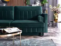 Welurowa sofa wolnostojąca CALVO BUTELKOWA ZIELEŃ z funkcją - charakterystyczne detale