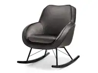 Produkt: Fotel coco czarny stalowy welur, podstawa czarny-czarny