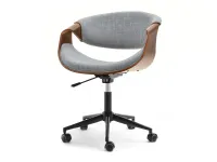 Produkt: fotel biurowy rapid orzech-szary tkanina, podstawa czarny