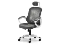 Produkt: fotel biurowy rind szary-grafit biały mesh, podstawa biały