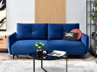 Produkt: sofa lulu granatowa welur, podstawa czarny