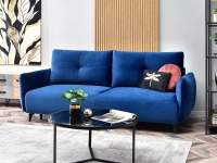 sofa lulu granatowa welur, podstawa czarny