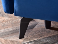sofa lulu granatowa welur, podstawa czarny
